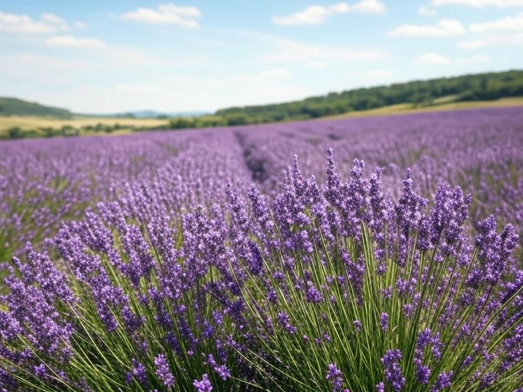 Lavender fields in bloom